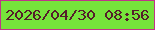 文字の大きさ：5、枠の色：c03489、背景の色：76e33b、文字の色：551d2a 無料ブログパーツのブログ時計