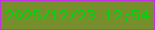文字の大きさ：2、枠の色：c034de、背景の色：768e2c、文字の色：04d30f 無料ブログパーツのブログ時計
