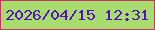 文字の大きさ：3、枠の色：c03763、背景の色：a8dc6e、文字の色：5711c4 無料ブログパーツのブログ時計