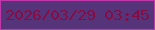 文字の大きさ：3、枠の色：c037aa、背景の色：553479、文字の色：860c45 無料ブログパーツのブログ時計