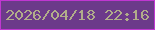 文字の大きさ：1、枠の色：c037d1、背景の色：6c3a8a、文字の色：b1ad8a 無料ブログパーツのブログ時計
