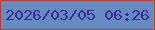 文字の大きさ：1、枠の色：c03a2c、背景の色：658cc0、文字の色：3c2991 無料ブログパーツのブログ時計