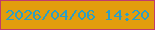 文字の大きさ：3、枠の色：c03b6d、背景の色：e29d0d、文字の色：2b9fc4 無料ブログパーツのブログ時計