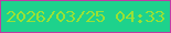 文字の大きさ：2、枠の色：c03ca4、背景の色：1ed28c、文字の色：98e136 無料ブログパーツのブログ時計