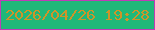 文字の大きさ：4、枠の色：c03cb7、背景の色：20b879、文字の色：cf9428 無料ブログパーツのブログ時計