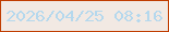 文字の大きさ：3、枠の色：c03d01、背景の色：f2e9e3、文字の色：b5d8ed 無料ブログパーツのブログ時計