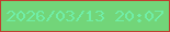 文字の大きさ：1、枠の色：c03e2f、背景の色：72d579、文字の色：70eea7 無料ブログパーツのブログ時計