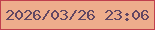 文字の大きさ：3、枠の色：c03f4d、背景の色：eead8c、文字の色：624762 無料ブログパーツのブログ時計