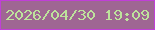 文字の大きさ：5、枠の色：c03fd7、背景の色：9f6693、文字の色：bde39c 無料ブログパーツのブログ時計