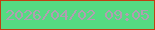 文字の大きさ：5、枠の色：c04112、背景の色：55db82、文字の色：b19eb2 無料ブログパーツのブログ時計