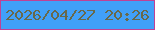文字の大きさ：5、枠の色：c04195、背景の色：41a0f8、文字の色：68694a 無料ブログパーツのブログ時計