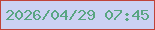 文字の大きさ：3、枠の色：c0433a、背景の色：cbd1f3、文字の色：59a582 無料ブログパーツのブログ時計