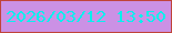 文字の大きさ：5、枠の色：c0443a、背景の色：cb91e5、文字の色：08f0ed 無料ブログパーツのブログ時計