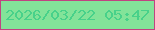 文字の大きさ：5、枠の色：c04481、背景の色：83e399、文字の色：48d18a 無料ブログパーツのブログ時計
