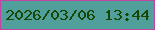 文字の大きさ：3、枠の色：c045a3、背景の色：519f9a、文字の色：174703 無料ブログパーツのブログ時計