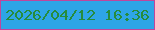 文字の大きさ：2、枠の色：c0469c、背景の色：2ea5e6、文字の色：268c3c 無料ブログパーツのブログ時計