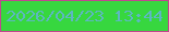 文字の大きさ：1、枠の色：c0478f、背景の色：37d73f、文字の色：5db7c1 無料ブログパーツのブログ時計