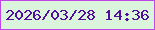 文字の大きさ：2、枠の色：c047e7、背景の色：daf5db、文字の色：530d9f 無料ブログパーツのブログ時計