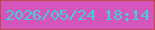 文字の大きさ：5、枠の色：c0484b、背景の色：d456bd、文字の色：42d0d6 無料ブログパーツのブログ時計
