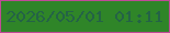 文字の大きさ：3、枠の色：c04a97、背景の色：2f8528、文字の色：246346 無料ブログパーツのブログ時計