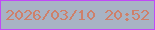 文字の大きさ：2、枠の色：c04af6、背景の色：a8b3c4、文字の色：ce806a 無料ブログパーツのブログ時計