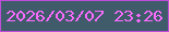 文字の大きさ：3、枠の色：c04cda、背景の色：405c6b、文字の色：fc6bff 無料ブログパーツのブログ時計
