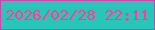 文字の大きさ：5、枠の色：c04dac、背景の色：27c6b9、文字の色：ff3d92 無料ブログパーツのブログ時計