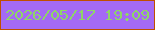 文字の大きさ：4、枠の色：c04f00、背景の色：a46af5、文字の色：8ed667 無料ブログパーツのブログ時計