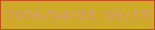 文字の大きさ：3、枠の色：c0501c、背景の色：cfaa28、文字の色：d79b71 無料ブログパーツのブログ時計