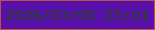 文字の大きさ：2、枠の色：c05145、背景の色：5710a9、文字の色：2c3e24 無料ブログパーツのブログ時計