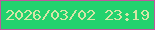 文字の大きさ：2、枠の色：c0579e、背景の色：23d26e、文字の色：d5e5a7 無料ブログパーツのブログ時計