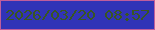 文字の大きさ：3、枠の色：c05d9c、背景の色：3133b7、文字の色：395622 無料ブログパーツのブログ時計
