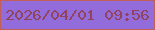 文字の大きさ：4、枠の色：c05e57、背景の色：936cdc、文字の色：91435d 無料ブログパーツのブログ時計