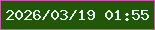 文字の大きさ：5、枠の色：c05f9f、背景の色：225708、文字の色：e5f2fa 無料ブログパーツのブログ時計
