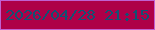 文字の大きさ：3、枠の色：c061d2、背景の色：ae0048、文字の色：135173 無料ブログパーツのブログ時計