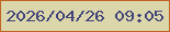 文字の大きさ：4、枠の色：c06323、背景の色：dcd6ab、文字の色：414479 無料ブログパーツのブログ時計
