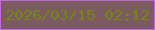 文字の大きさ：5、枠の色：c068d9、背景の色：7b5a61、文字の色：738711 無料ブログパーツのブログ時計