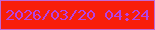 文字の大きさ：2、枠の色：c069d4、背景の色：f81e0a、文字の色：b642e2 無料ブログパーツのブログ時計