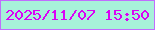 文字の大きさ：2、枠の色：c06dfd、背景の色：a7f1d9、文字の色：da02f5 無料ブログパーツのブログ時計