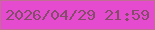 文字の大きさ：4、枠の色：c06e91、背景の色：e54bce、文字の色：834d6a 無料ブログパーツのブログ時計