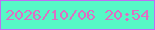 文字の大きさ：1、枠の色：c06ef4、背景の色：57f8c6、文字の色：dd70c3 無料ブログパーツのブログ時計