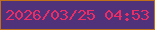 文字の大きさ：2、枠の色：c07019、背景の色：50327a、文字の色：eb2d66 無料ブログパーツのブログ時計