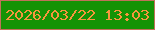 文字の大きさ：1、枠の色：c0715a、背景の色：149305、文字の色：f6963d 無料ブログパーツのブログ時計