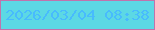 文字の大きさ：2、枠の色：c073ac、背景の色：5cd8e4、文字の色：48bbfd 無料ブログパーツのブログ時計