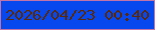 文字の大きさ：2、枠の色：c074a7、背景の色：0647ee、文字の色：59290a 無料ブログパーツのブログ時計