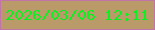 文字の大きさ：4、枠の色：c074a7、背景の色：b99a68、文字の色：0bf021 無料ブログパーツのブログ時計