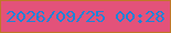 文字の大きさ：3、枠の色：c07727、背景の色：e3527a、文字の色：1e83d8 無料ブログパーツのブログ時計