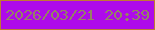 文字の大きさ：5、枠の色：c07934、背景の色：ae0aea、文字の色：958264 無料ブログパーツのブログ時計