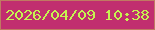文字の大きさ：4、枠の色：c07962、背景の色：c12e6f、文字の色：c5f351 無料ブログパーツのブログ時計