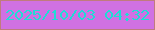 文字の大きさ：1、枠の色：c07b7e、背景の色：d071e3、文字の色：20ddd4 無料ブログパーツのブログ時計